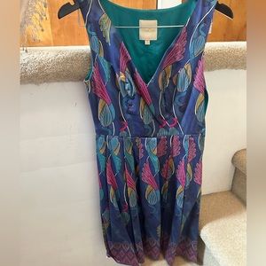 ModCloth Peacock Pront Cotton Dress